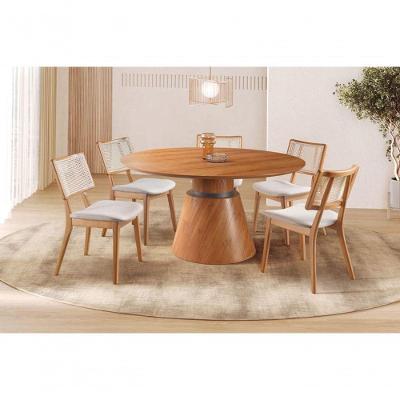 Sala De Jantar Laminada Redonda 5 Cad 1,35m Zara Requinte