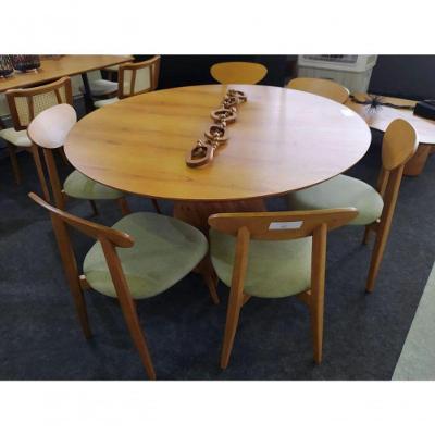 Sala De Jantar Redonda 6 Cadeiras 1,35m Piemonte Requinte