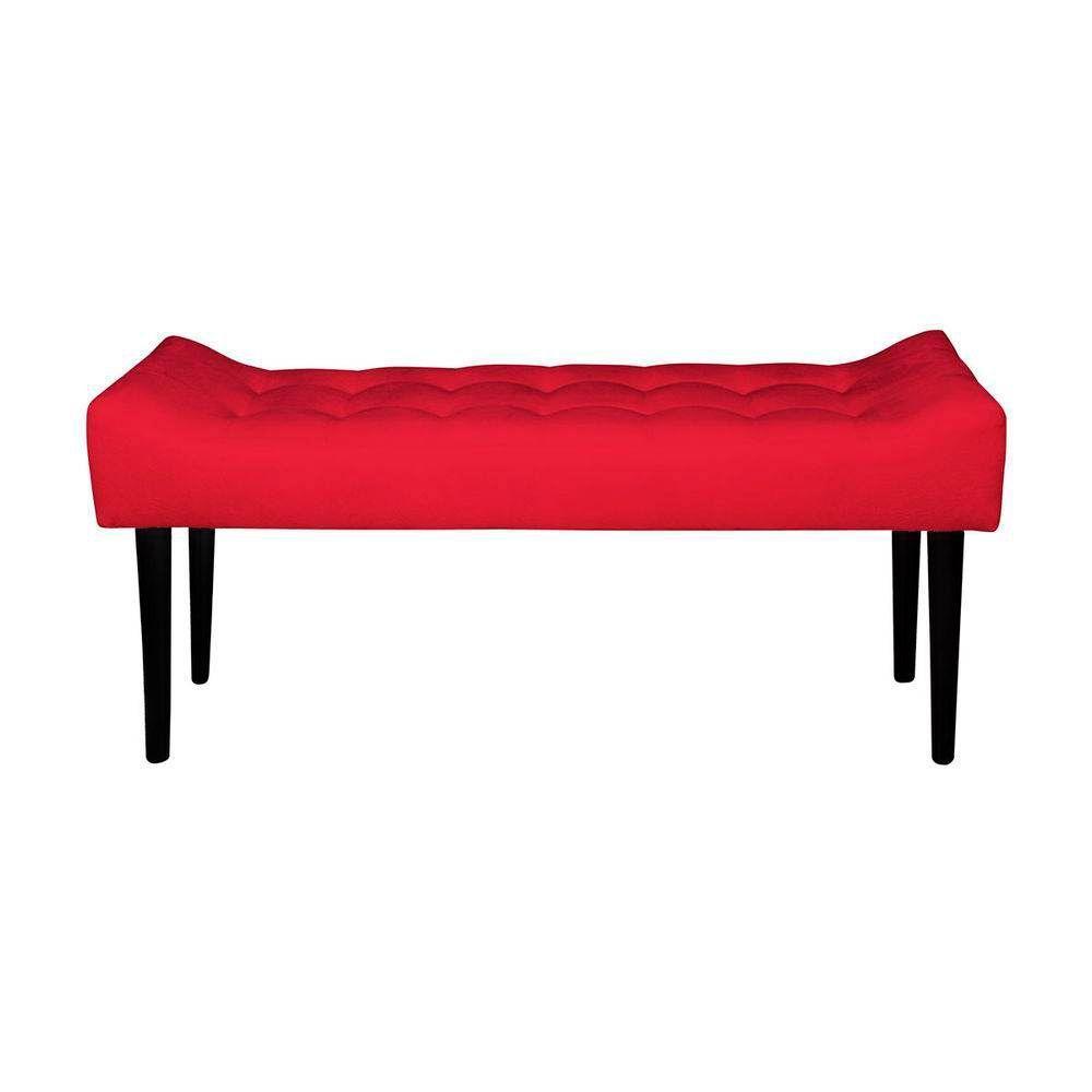 Recamier Roma Capitonê Em Suede - Vermelho - Cor: Vermelho - 1