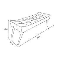 Recamier Roma Capitonê Em Suede - Azul - Cor: Azul - 2