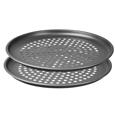 Kit 2 Assadeiras Para Pizza Alumínio 30cm Furada Brasil Grafite Tramontina 20076030