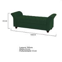 Recamier Divã Morabe P04 160 Cm Suede Verde Tca 947 - 5