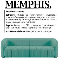 Sofa 4 Lugares 292 Cm Memphis Veludo Sl 946 Moll Sl 946 - 8