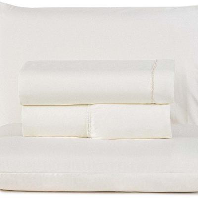 Jogo De Cama Top Line Casal Queen 4 Peças 180 Fios 100% Poliéster - Marfim