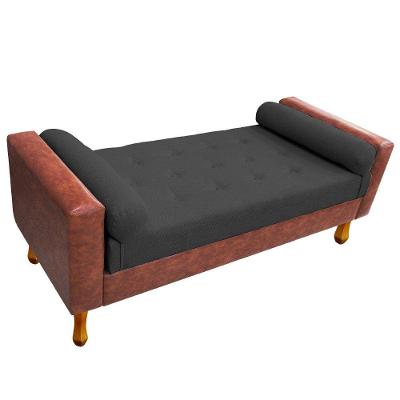 Recamier Félix King 195cm Corano Nozes Chumbo Doce Sonho