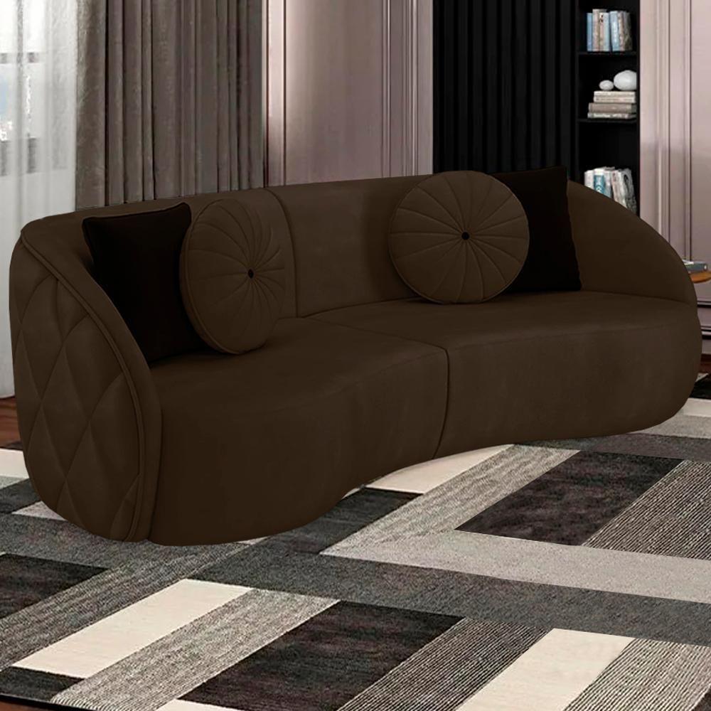 Sofa 3 Lugares 240 Cm Passion Veludo Sl 942 Moll Sl 942 - 8