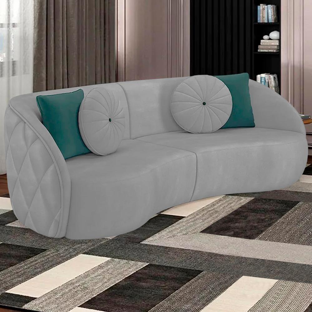 Sofa 3 Lugares 240 Cm Passion Veludo Sl 940 Moll Sl 940 - 10