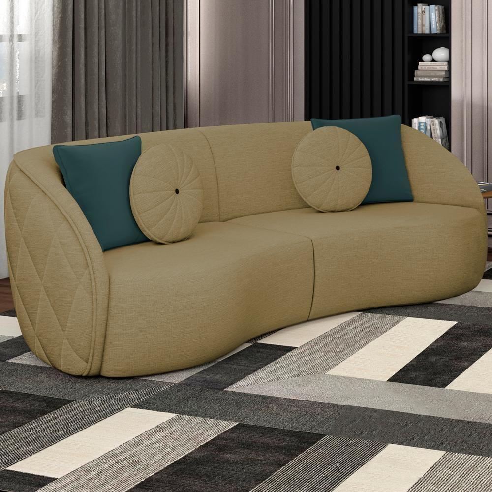 Sofa 3 Lugares 240 Cm Passion Linho Tce 1025 Moll Tce 1025 - 8