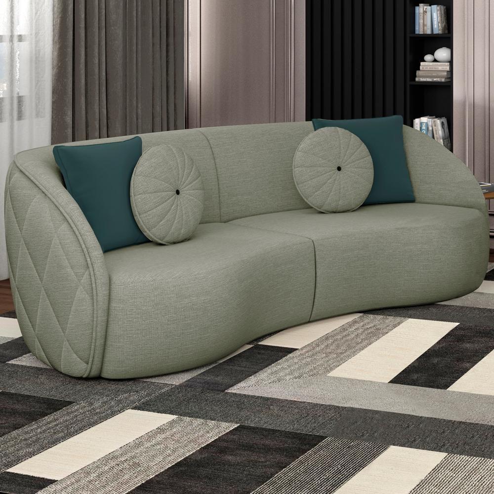 Sofa 3 Lugares 240 Cm Passion Linho Tce 1026 Moll Tce 1026 - 8