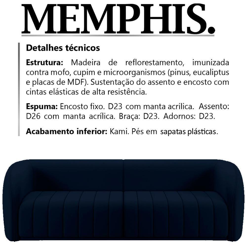 Sofa 4 Lugares 332 Cm Memphis Veludo Sl 948 Moll Sl 948 - 8