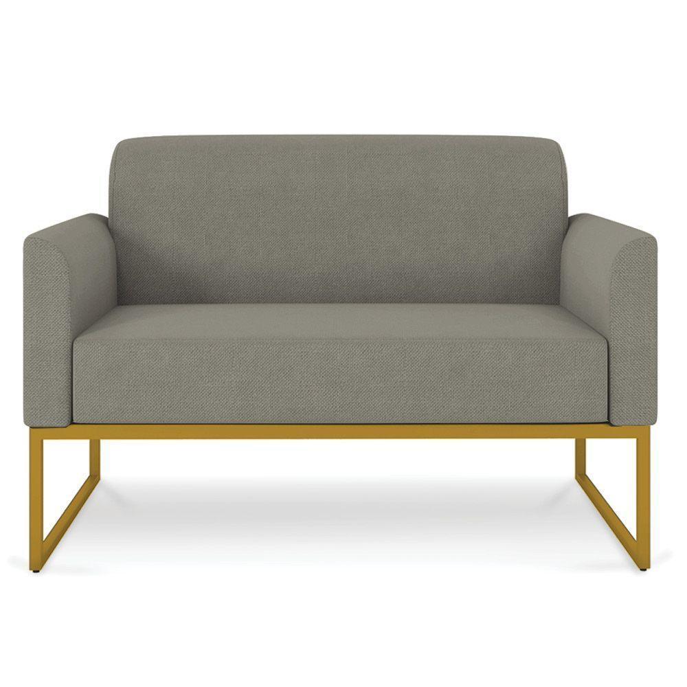 Namoradeira 02 Lugares Linho Dourado Cor Grafite - 5