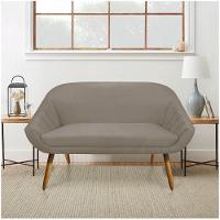 Kit 01 Namoradeira 02 Lugares E 01 Poltrona Giovana Suede Marrom Rato