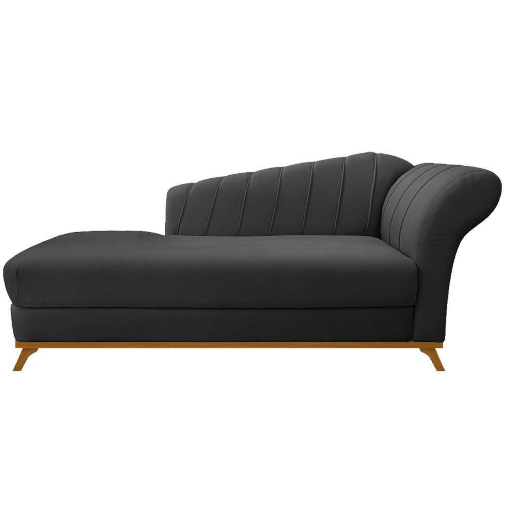 Diva Recamier Vanessa 160cm Lado Esquerdo Linho - Doce Sonho Móveis Cor Cinzaescuro - 6