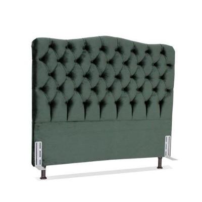 Cabeceira De Cama Box Queen160 Cm Dunas Veludo Verde