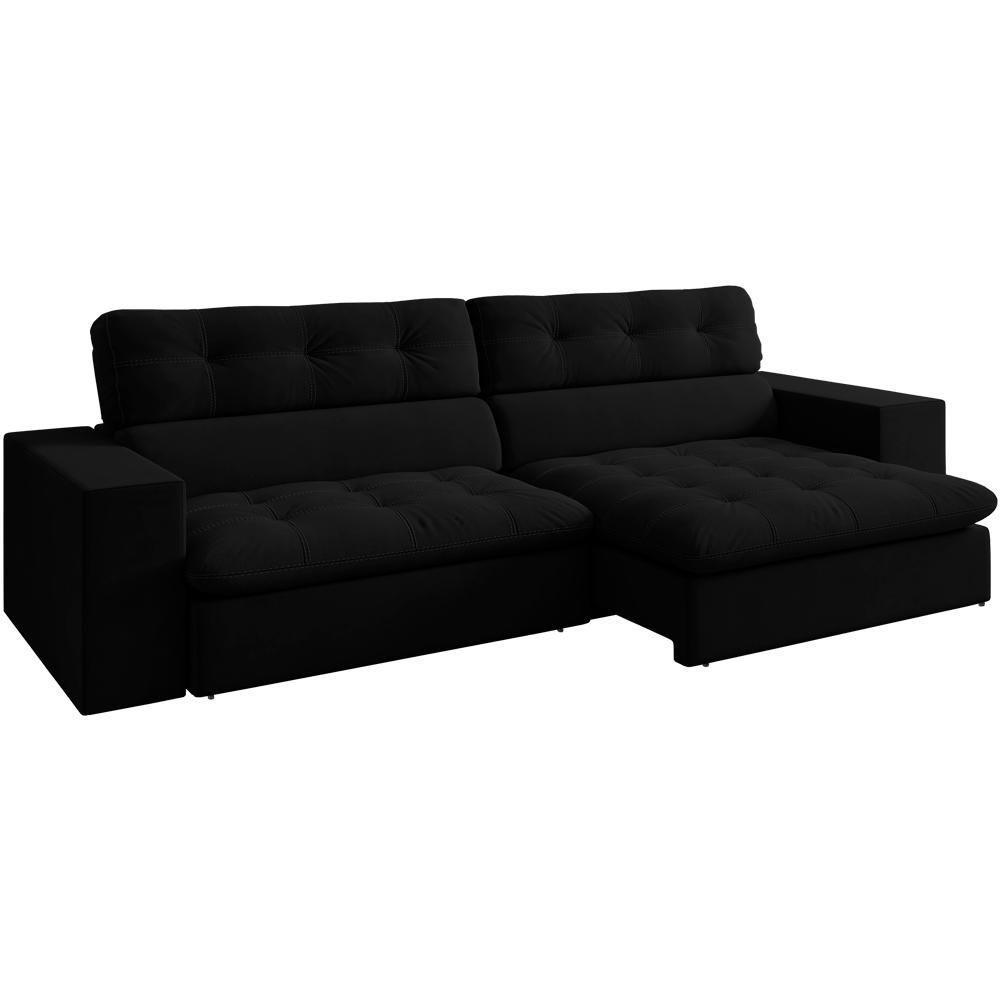 Sofa Retratil E Reclinavel 3 Lugares 218 Cm Eldorado Sl 944 Veludo Moll Sl 944 - 1