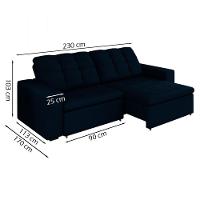 Sofa Retratil E Reclinavel 230 Cm Max Veludo Sl 948 Moll Sl 948 - 8