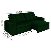 Sofa Retratil E Reclinavel 230 Cm Max Veludo Sl 947 Moll Sl 947 - 14