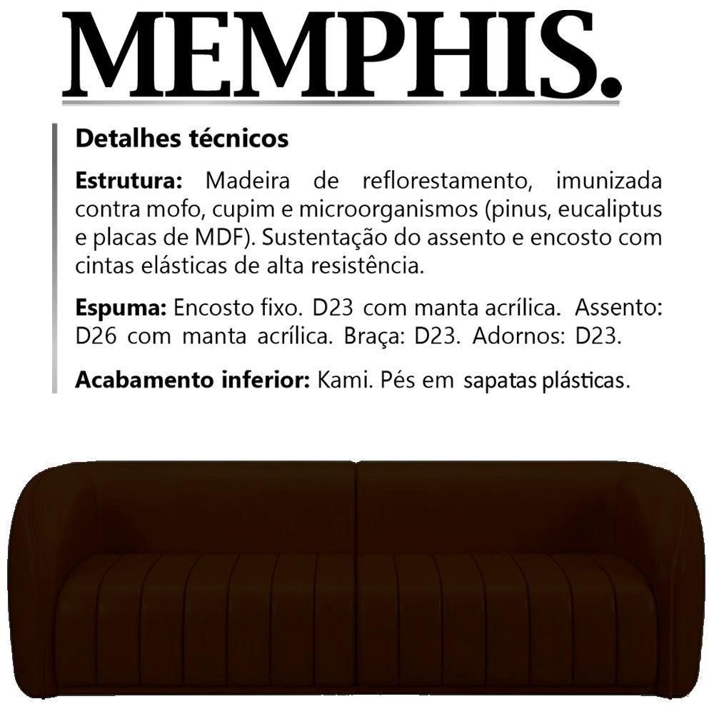 Sofa Decorativo 4 Lugares 292 Cm Memphis Corano Tcs 721 Moll Tcs 721 - 3