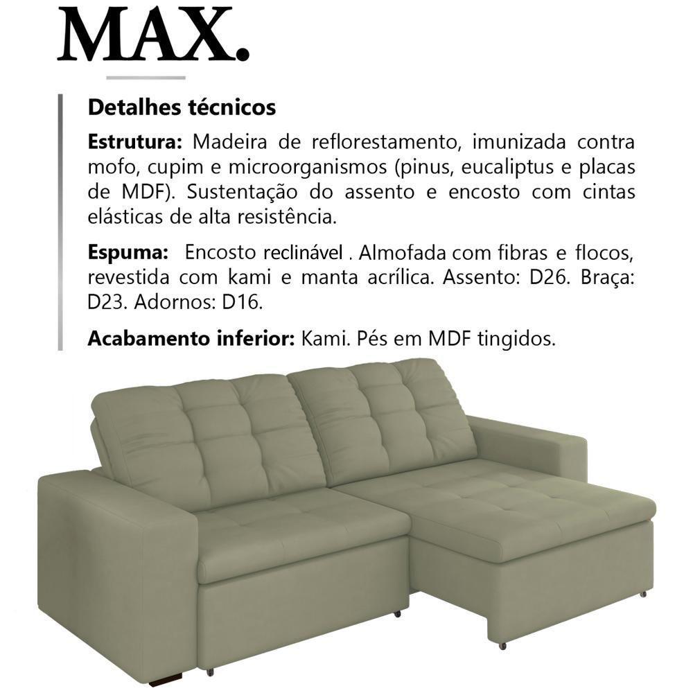 Sofa Retratil E Reclinavel 230 Cm Max Veludo Sl 940 Moll Sl 940 - 9