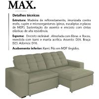 Sofa Retratil E Reclinavel 230 Cm Max Veludo Sl 940 Moll Sl 940 - 9