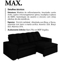 Sofa Retratil E Reclinavel 230 Cm Max Veludo Sl 944 Moll Sl 944 - 9