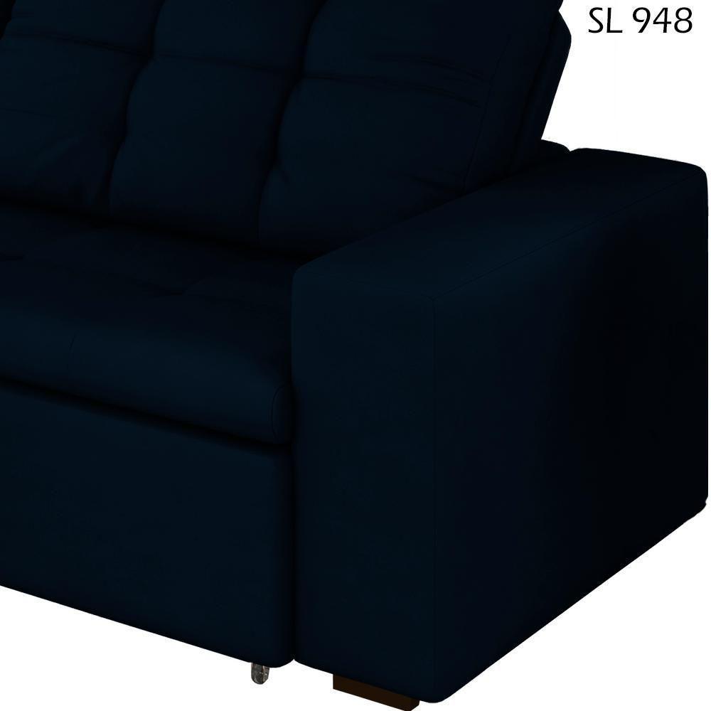 Sofa Retratil E Reclinavel 210 Cm Max Veludo Sl 948 Moll Sl 948 - 7