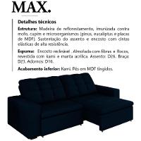 Sofa Retratil E Reclinavel 210 Cm Max Veludo Sl 948 Moll Sl 948 - 9