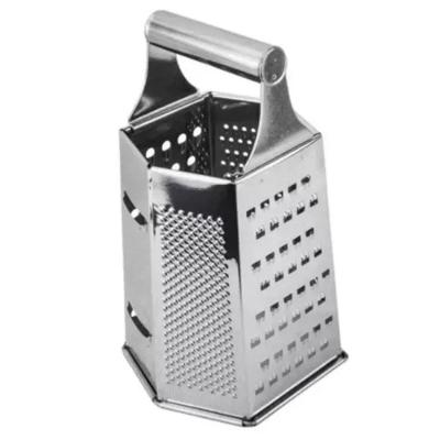 Ralador 6 Faces De Inox Com Alça Para Queijos Legumes Frutas