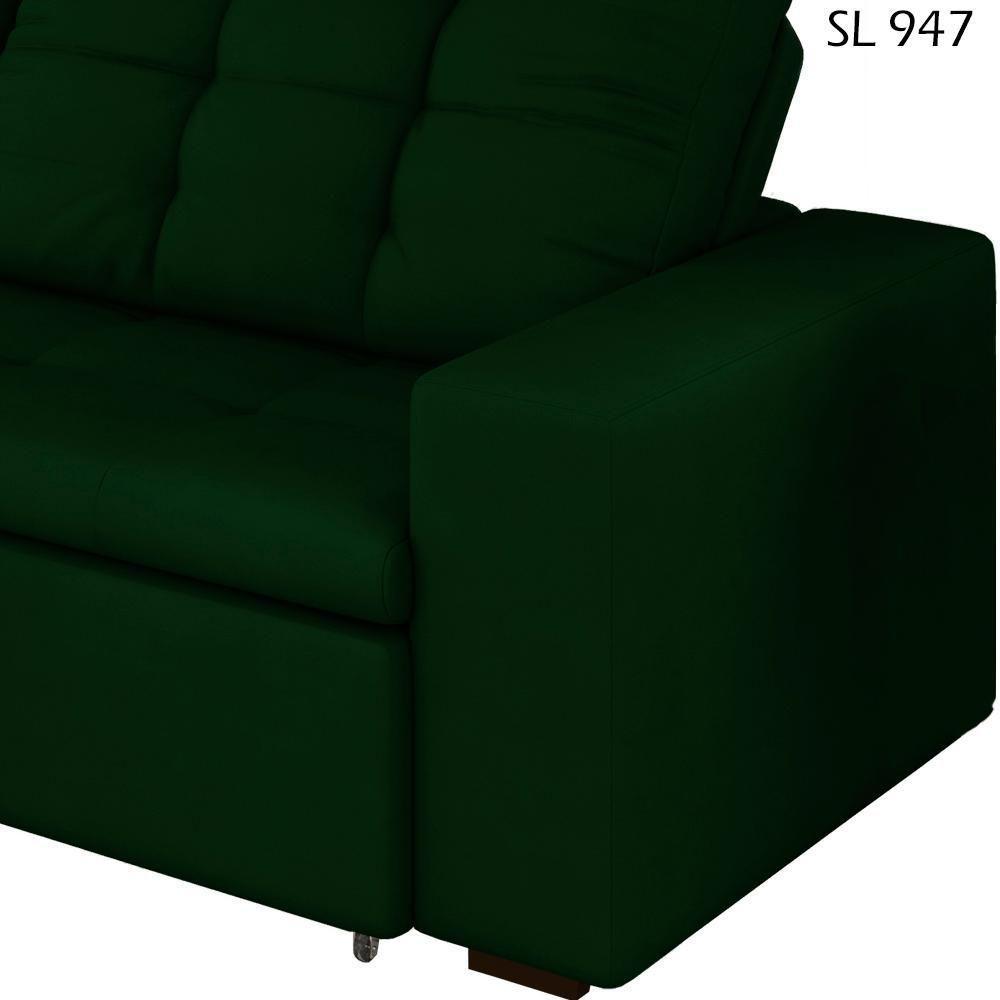 Sofa Retratil E Reclinavel 210 Cm Max Veludo Sl 947 Moll Sl 947 - 7