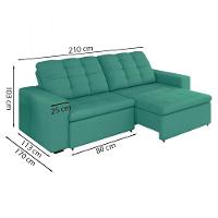 Sofa Retratil E Reclinavel 210 Cm Max Veludo Sl 946 Moll Sl 946 - 8
