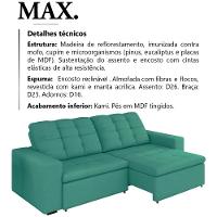 Sofa Retratil E Reclinavel 210 Cm Max Veludo Sl 946 Moll Sl 946 - 9