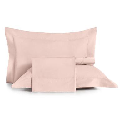 Jogo de Cama Queen Algodão Lux 200 Fios Percal Rosa Lille Altenburg