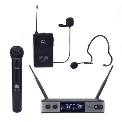 Microfone Sem Fio Dylan Udx05 Multi Mão Headset Lapela