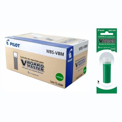 Caixa 12 Unidades Refil Marcador V-board Master (quadro Branco) Pilot Verde Escuro