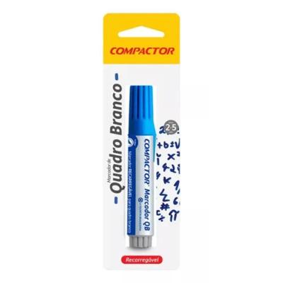 Blister Marcador Quadro Branco Recarregável Compactor Azul