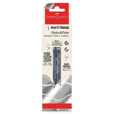Marcador Multimark Criativo Shake & Paint 2 Em 1 Faber-castell (1 Unidade) Cromado