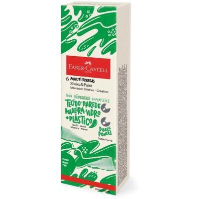 Marcador Multimark Criativo Shake & Paint 2 Em 1 Faber-castell (1 Unidade). Verde Neon