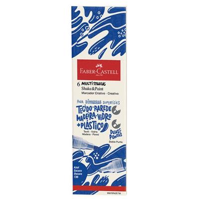Marcador Multimark Criativo Shake & Paint 2 Em 1 Faber-castell (1 Unidade). Azul Escuro
