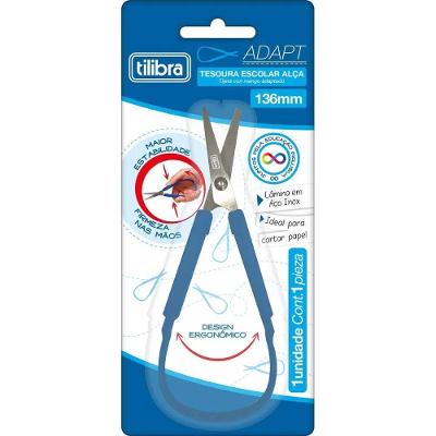 Tesoura Escolar 136mm Com Alça Adaptada Tilibra