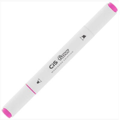 Marcador Criativo Ponta Dupla Flow Cis Magenta
