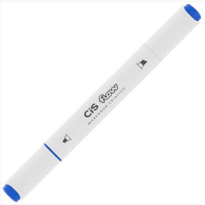 Marcador Criativo Ponta Dupla Flow Cis Azul Royal