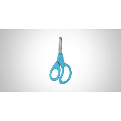 Tesoura Escolar Brw Curva Neon Azul