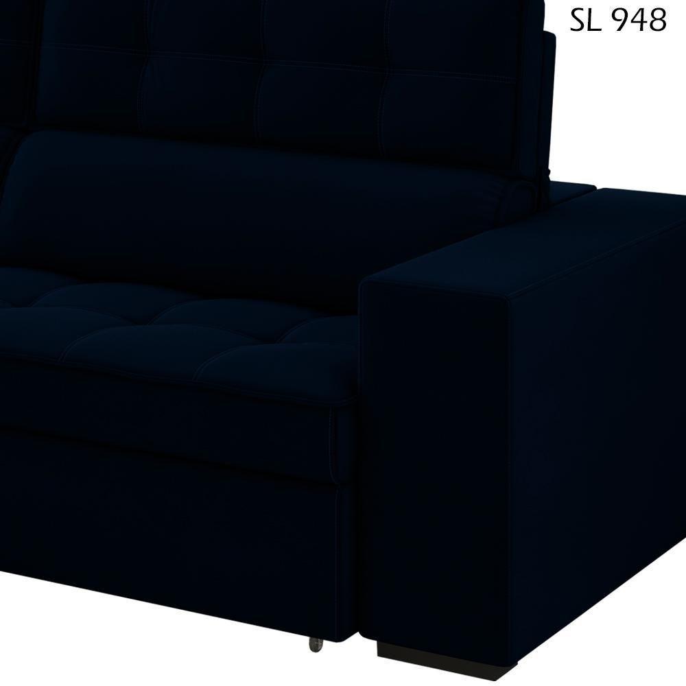 Sofa Retratil E Reclinavel 3 Lugares 246 Cm Evidence Sl 948 Veludo Moll Sl 948 - 7