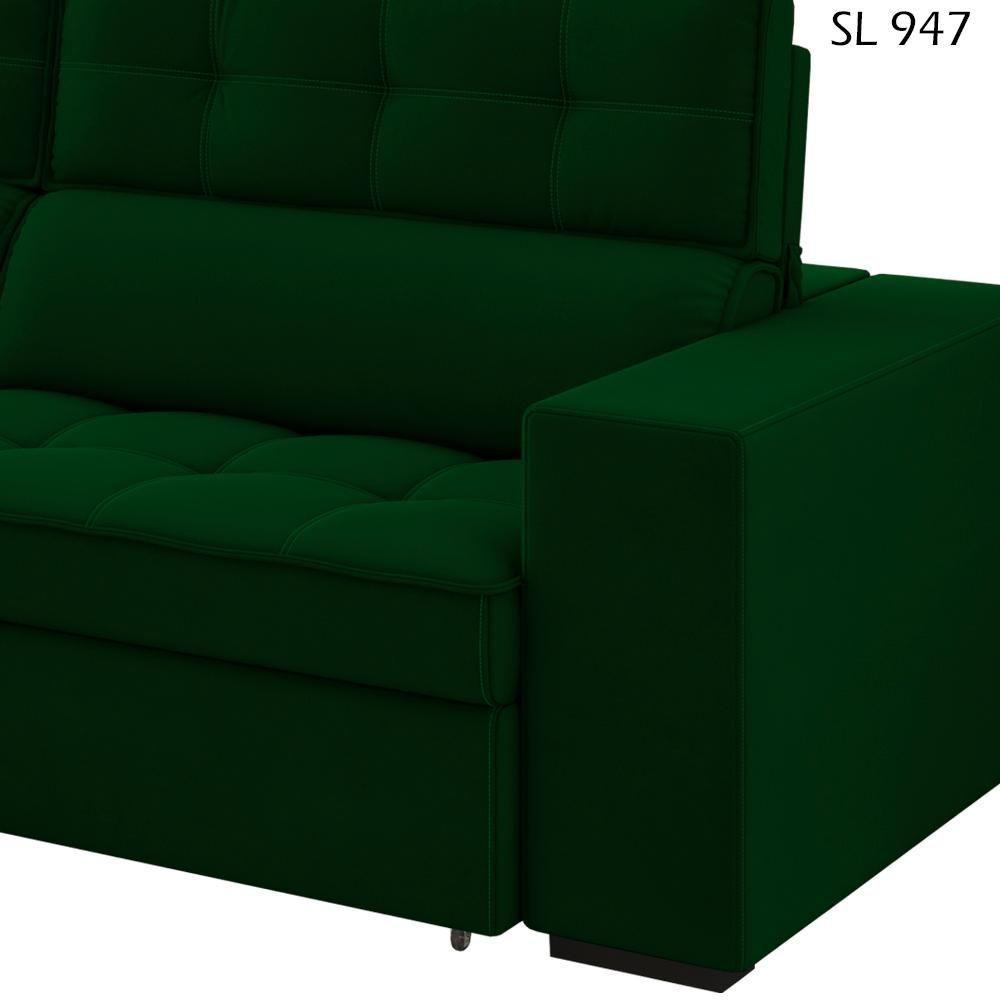 Sofa Retratil E Reclinavel 3 Lugares 246 Cm Evidence Sl 947 Veludo Moll Sl 947 - 2