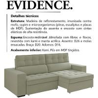 Sofa Retratil E Reclinavel 3 Lugares 246 Cm Evidence Sl 940 Veludo Moll Sl 940 - 17