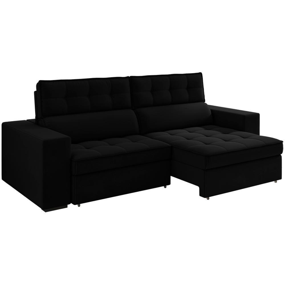 Sofa Retratil E Reclinavel 3 Lugares 246 Cm Evidence Sl 944 Veludo Moll Sl 944 - 1
