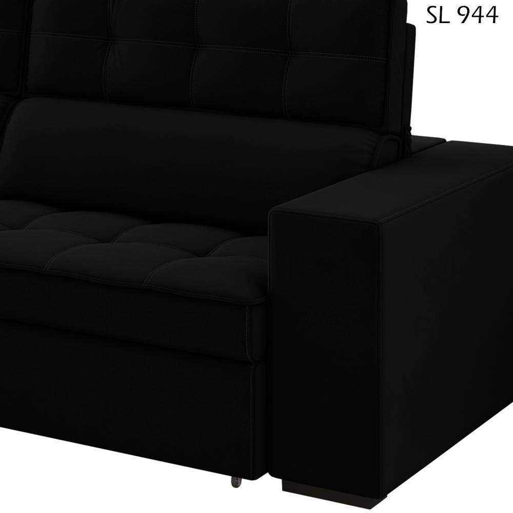 Sofa Retratil E Reclinavel 3 Lugares 218 Cm Evidence Sl 944 Veludo Moll Sl 944 - 7