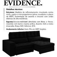 Sofa Retratil E Reclinavel 3 Lugares 218 Cm Evidence Sl 944 Veludo Moll Sl 944 - 9