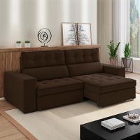 Sofa Retratil E Reclinavel 3 Lugares 218 Cm Evidence Sl 942 Veludo Moll Sl 942 - 10