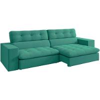 Sofa Retratil E Reclinavel 3 Lugares 218 Cm Eldorado Sl 946 Veludo Moll Sl 946 - 1